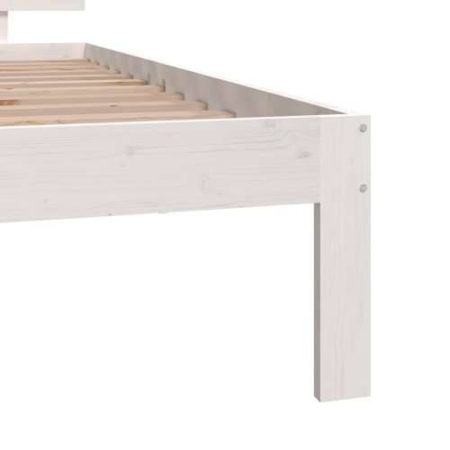 Okvir za krevet od masivnog drva bijeli 75 x 190 cm mali - Bijela 75 x 190 cm Cijena