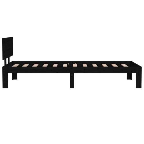 Okvir za krevet od masivnog drva crni 75 x 190 cm mali - Crna 75 x 190 cm Cijena