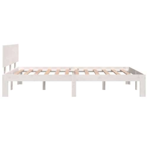 Okvir za krevet masivno drvo bijeli 120x190 cm mali bračni - Bijela 120 x 190 cm Cijena
