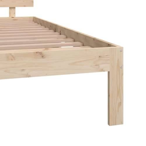 Okvir za krevet od masivnog drva 135 x 190 cm bračni - Prirodna 135 x 190 cm Cijena