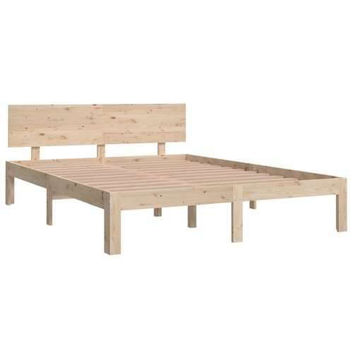 Okvir za krevet od masivne borovine 140 x 190 cm - Prirodna 140 x 190 cm Cijena