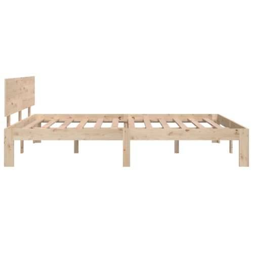 Okvir za krevet od masivne borovine 140 x 190 cm - Prirodna 140 x 190 cm Cijena
