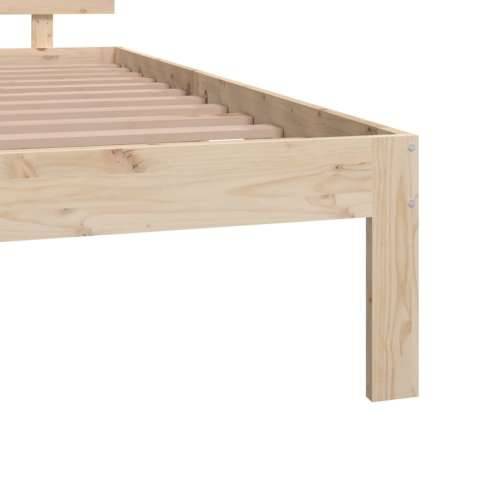 Okvir za krevet od masivne borovine 140 x 190 cm - Prirodna 140 x 190 cm Cijena