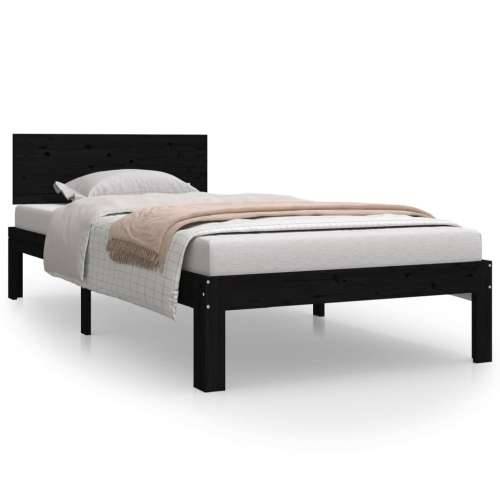 Okvir za krevet od masivne borovine crni 90 x 200 cm - Crna 90 x 200 cm Cijena