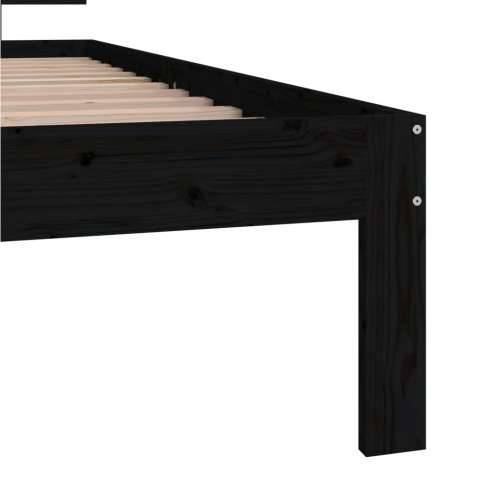 Okvir za krevet od masivne borovine crni 90 x 200 cm - Crna 90 x 200 cm Cijena