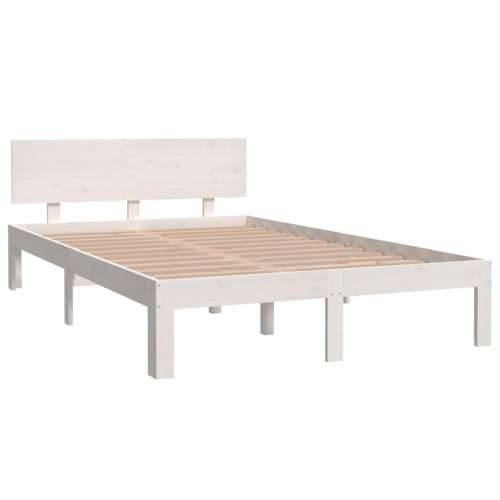 Okvir za krevet od masivne borovine bijeli 120 x 200 cm - Bijela 120 x 200 cm Cijena