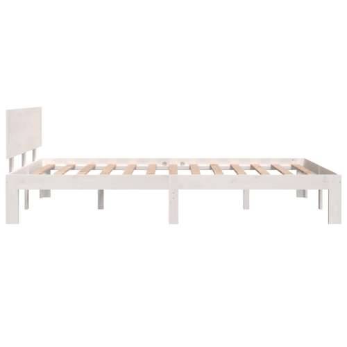 Okvir za krevet od masivne borovine bijeli 120 x 200 cm - Bijela 120 x 200 cm Cijena