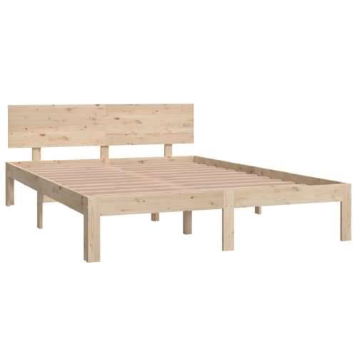 Okvir za krevet od masivne borovine 140 x 200 cm - Prirodna 140 x 200 cm Cijena