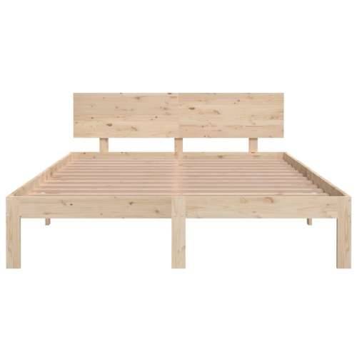 Okvir za krevet od masivne borovine 140 x 200 cm - Prirodna 140 x 200 cm Cijena