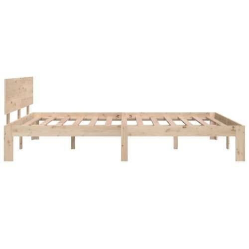 Okvir za krevet od masivne borovine 140 x 200 cm - Prirodna 140 x 200 cm Cijena