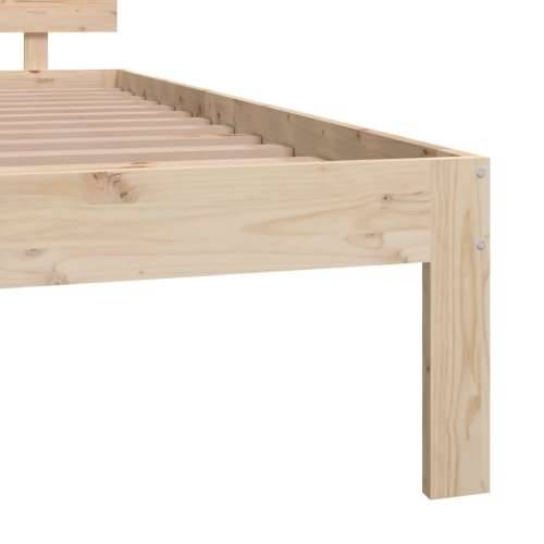 Okvir za krevet od masivne borovine 140 x 200 cm - Prirodna 140 x 200 cm Cijena