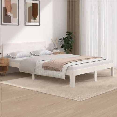 Okvir za krevet od masivne borovine bijeli 140 x 200 cm - Bijela 140 x 200 cm Cijena
