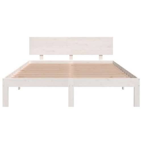 Okvir za krevet od masivne borovine bijeli 140 x 200 cm - Bijela 140 x 200 cm Cijena