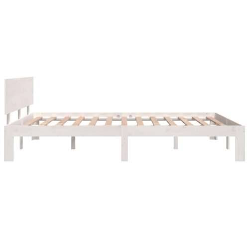 Okvir za krevet od masivne borovine bijeli 140 x 200 cm - Bijela 140 x 200 cm Cijena
