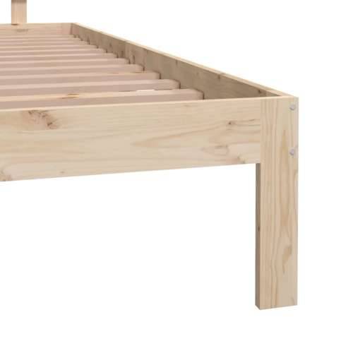Okvir za krevet od masivnog drva 150 x 200 cm veliki bračni - Prirodna 150 x 200 cm Cijena