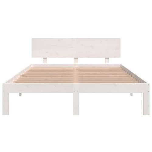 Okvir za krevet od masivne borovine bijeli 150 x 200 cm king - Bijela 150 x 200 cm Cijena