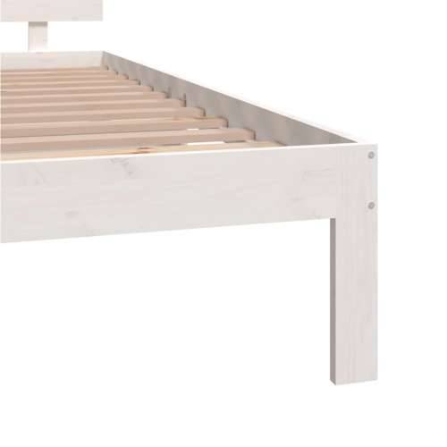 Okvir za krevet od masivne borovine bijeli 150 x 200 cm king - Bijela 150 x 200 cm Cijena
