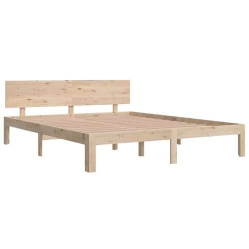 Okvir za krevet od masivne borovine 160 x 200 cm - Prirodna 160 x 200 cm Cijena