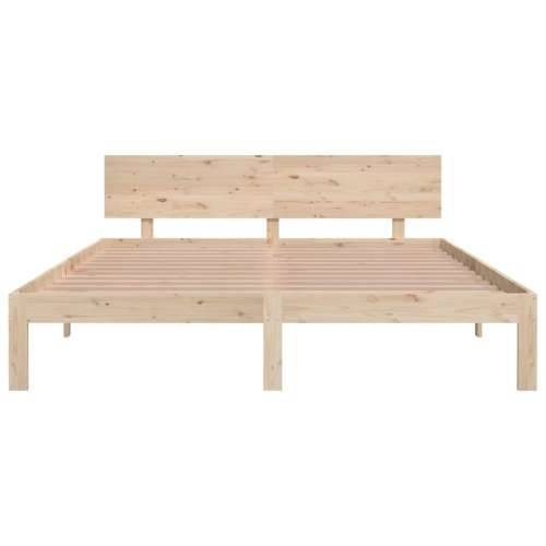 Okvir za krevet od masivne borovine 160 x 200 cm - Prirodna 160 x 200 cm Cijena