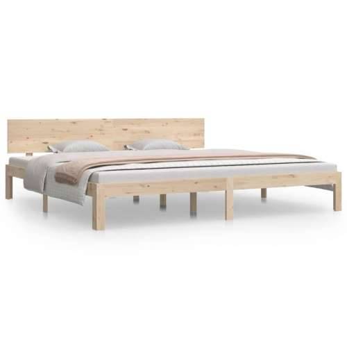 Okvir za krevet od masivne borovine 200 x 200 cm - Prirodna 200 x 200 cm Cijena