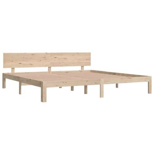Okvir za krevet od masivne borovine 200 x 200 cm - Prirodna 200 x 200 cm Cijena