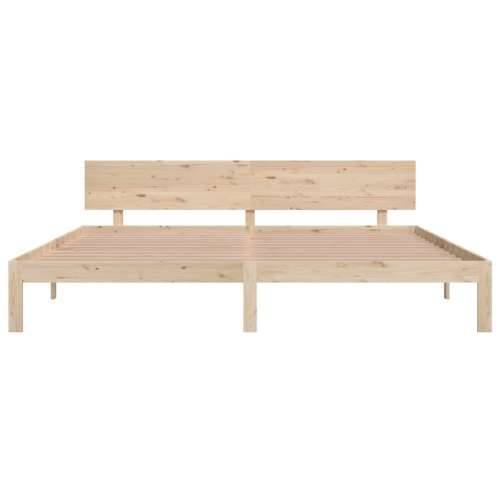 Okvir za krevet od masivne borovine 200 x 200 cm - Prirodna 200 x 200 cm Cijena