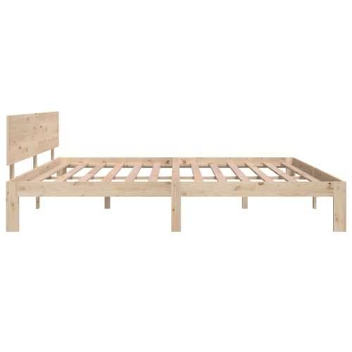 Okvir za krevet od masivne borovine 200 x 200 cm - Prirodna 200 x 200 cm Cijena