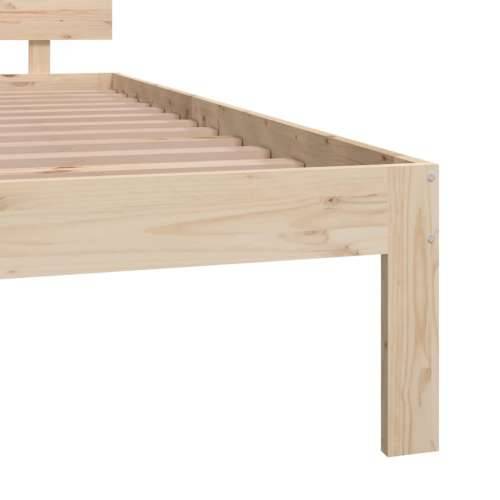 Okvir za krevet od masivne borovine 200 x 200 cm - Prirodna 200 x 200 cm Cijena