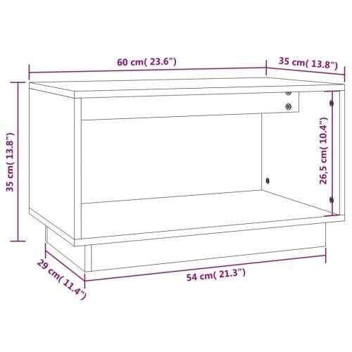 Ormarić za knjige boja meda 60 x 35 x 35 cm od masivne borovine - boja meda 1 Cijena
