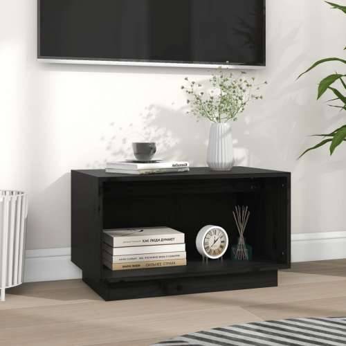 TV ormarić crni 60 x 35 x 35 cm od masivne borovine - Crna 1 Cijena