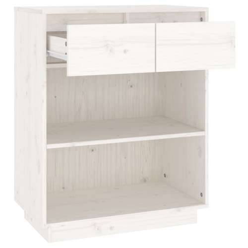 Konzolni ormarić bijeli 60 x 34 x 75 cm od masivne borovine - Bijela 1 Cijena