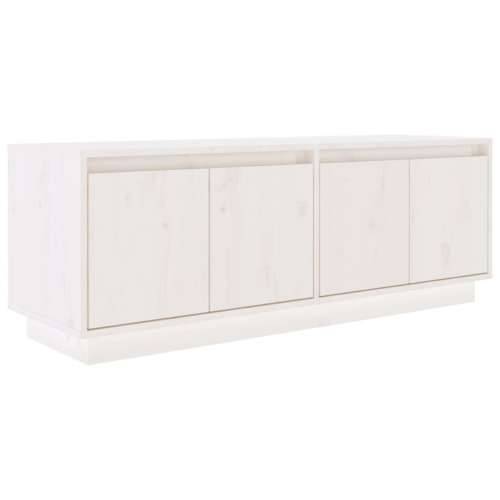 TV ormarić bijeli 110 x 34 x 40 cm od masivne borovine - Bijela 1 Cijena
