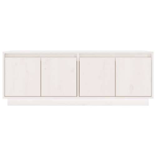 TV ormarić bijeli 110 x 34 x 40 cm od masivne borovine - Bijela 1 Cijena