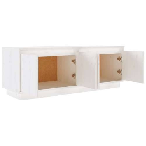 TV ormarić bijeli 110 x 34 x 40 cm od masivne borovine - Bijela 1 Cijena