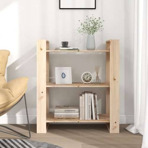 Ormarić za knjige / Paravan - Sobna pregrada 80 x 35 x 91 cm od borovine - Prirodna 1 Cijena