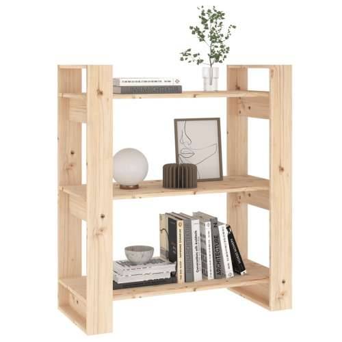 Ormarić za knjige / Paravan - Sobna pregrada 80 x 35 x 91 cm od borovine - Prirodna 1 Cijena