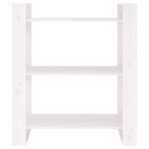 Ormarić za knjige / pregrada bijeli 80 x 35 x 91 cm od borovine - Bijela 1 Cijena