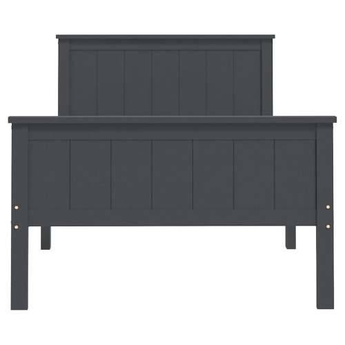 Okvir za krevet od masivne borovine sivi 100 x 200 cm Siva 100 x 200 cm Cijena