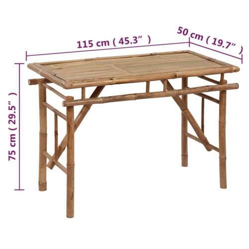 Sklopivi vrtni stol 115 x 50 x 75 cm od bambusa - 115 x 50 x 75 cm 1 Cijena