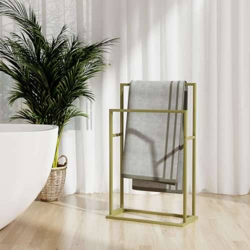 Samostojeći stalak za ručnike zlatni 48 x 24 x 78,5 cm željezni