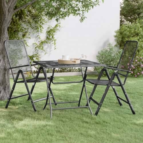 Vrtni stol od ekspandirane metalne mreže 80x80x72 cm antracit - 80 x 80 x 72 cm 1 Cijena
