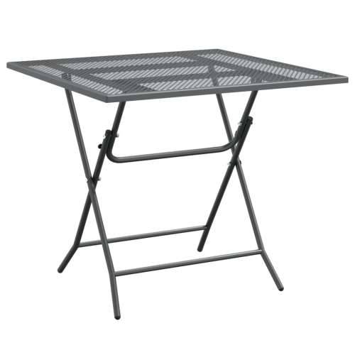 Vrtni stol od ekspandirane metalne mreže 80x80x72 cm antracit - 80 x 80 x 72 cm 1 Cijena