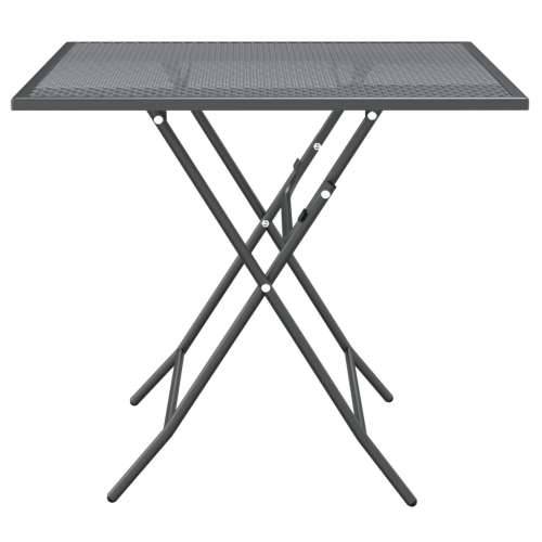 Vrtni stol od ekspandirane metalne mreže 80x80x72 cm antracit - 80 x 80 x 72 cm 1 Cijena
