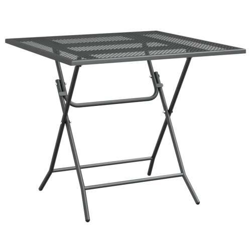 Vrtni stol od ekspandirane metalne mreže 80x80x72 cm antracit - 80 x 80 x 72 cm 1 Cijena
