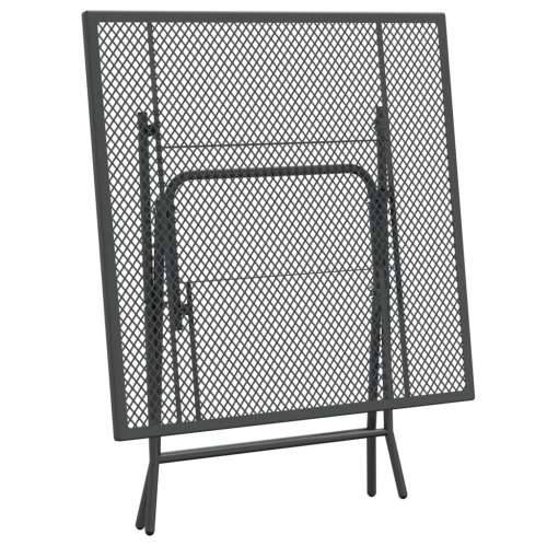 Vrtni stol od ekspandirane metalne mreže 80x80x72 cm antracit - 80 x 80 x 72 cm 1 Cijena