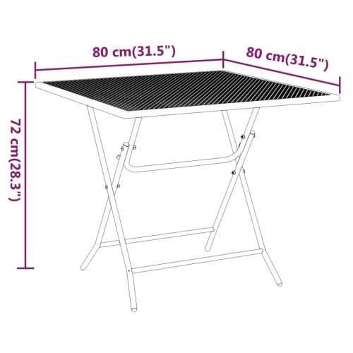 Vrtni stol od ekspandirane metalne mreže 80x80x72 cm antracit - 80 x 80 x 72 cm 1 Cijena