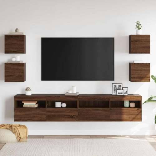 Zidni TV ormarići 4 kom boja smeđeg hrasta 30,5 x 30 x 30 cm - Smeđi hrast 4 Cijena
