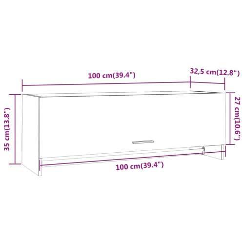 Ormar boja dimljenog hrasta 100x32,5x35 cm konstruirano drvo - Dimljeni hrast 100 x 32.5 x 35 cm 1 Cijena