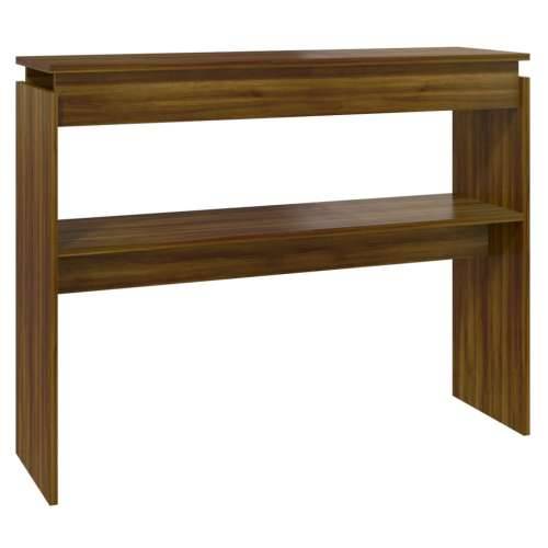 Konzolni stol smeđa boja hrasta 102x30x80 cm konstruirano drvo - Smeđi hrast 1 102 cm Cijena