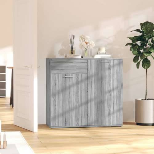 Komoda sivi hrast sonoma 80 x 36 x 75 cm konstruirano drvo - Sivi hrast sonoma 1 80 cm Cijena